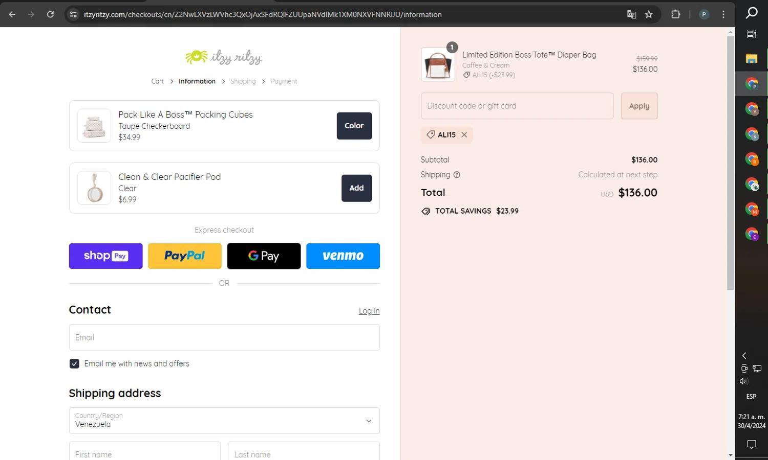 How to apply Itzy Ritzy coupon code